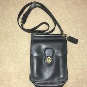 Coach black leather purse